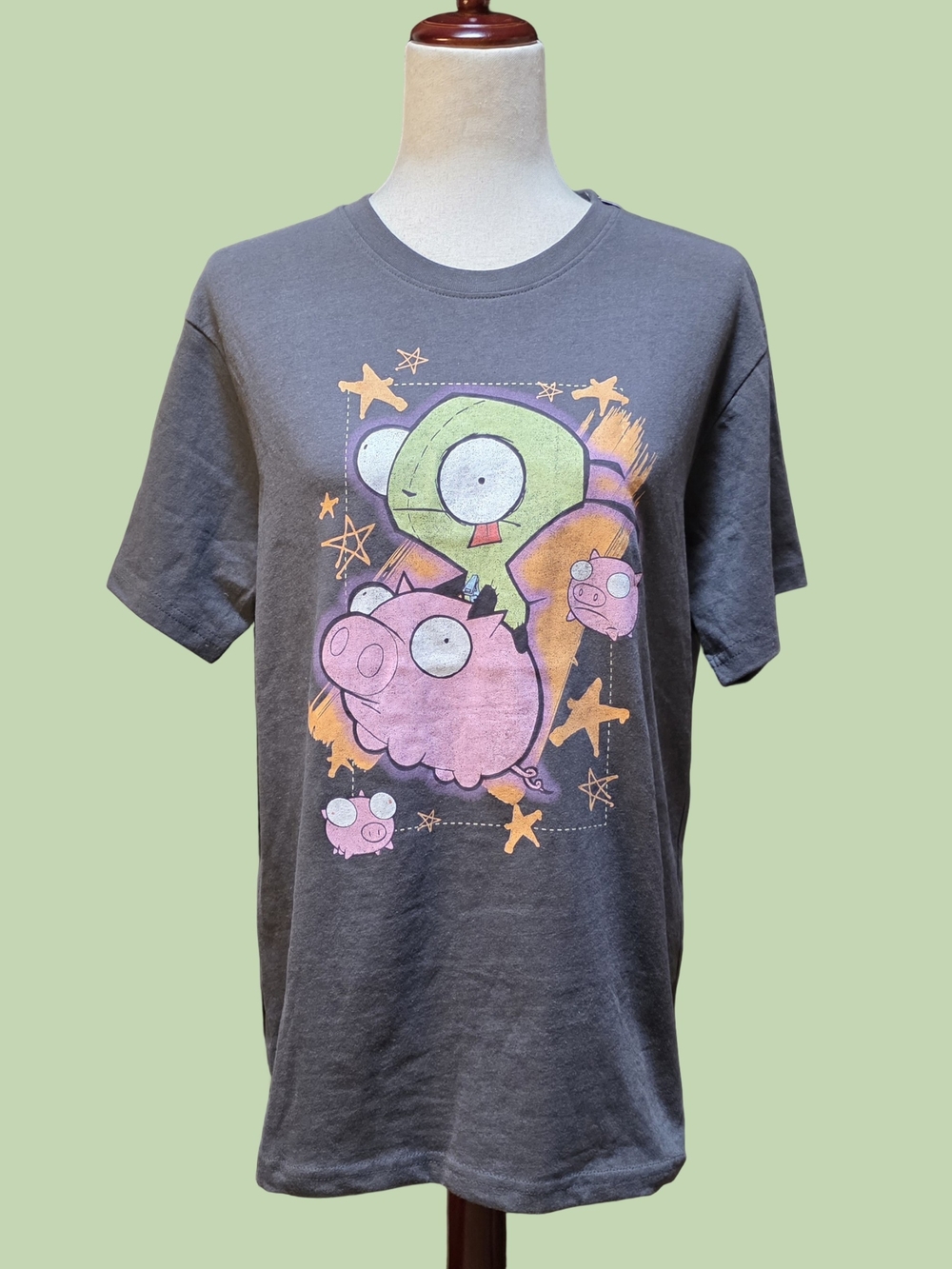 NWT Invader Zim Gir Grey Graphic T Shirt
